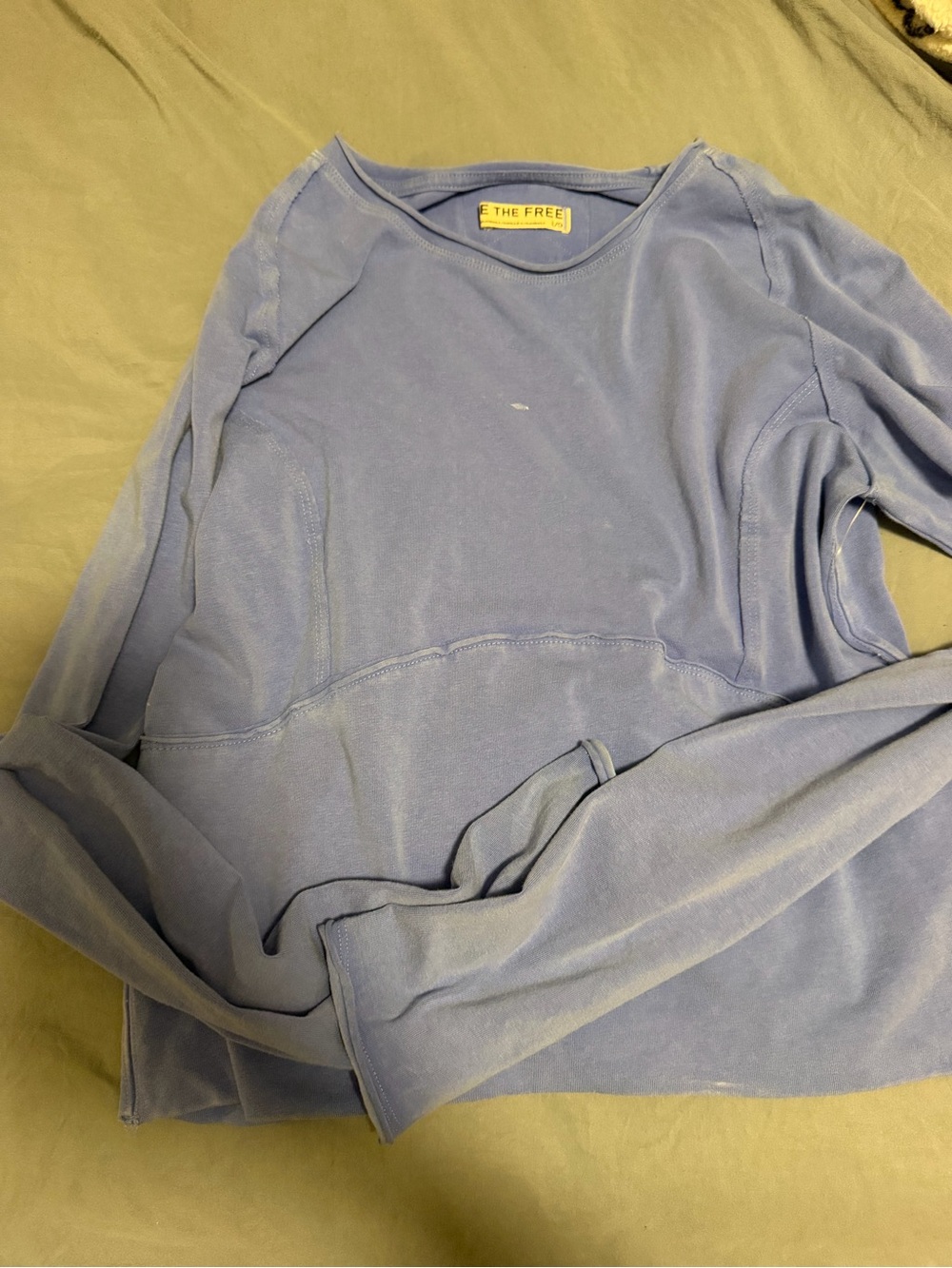Free People womens Lavender Crewneck Long-Sleeve Top
